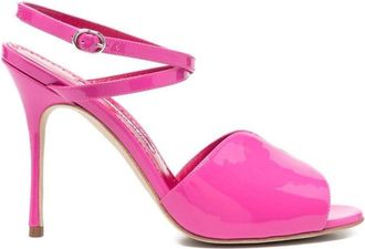 Manolo Blahnik Multicolor Calfskin Stiletto Heel Womens Sandals