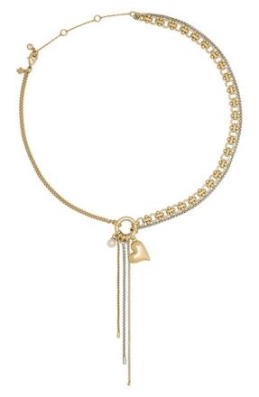 Kate Spade New York chain reaction asymmetric necklace in Cream/Mixed Metal at Nordstrom