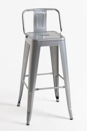 Regalos Miguel Pack 6 Taburetes color gris metalizado en acero reforzado