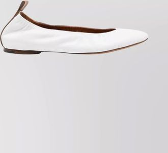 Lanvin round toe ballerina shoes with leather sole