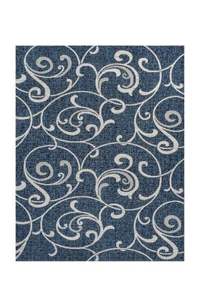 Jonathan Y Designs Maribel Traditional Classic All-Over Scroll Indoor/Outdoor Area Rug in Navy/cream at Nordstrom, Size 3Ft 0In X 5Ft 0In