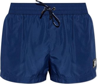 Dolce & Gabbana Swim Shorts - Heren - Strandmode - Blauw - S - Leer - Badmode