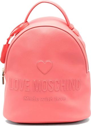 Love Moschino Zaino con logo goffrato - Rosa