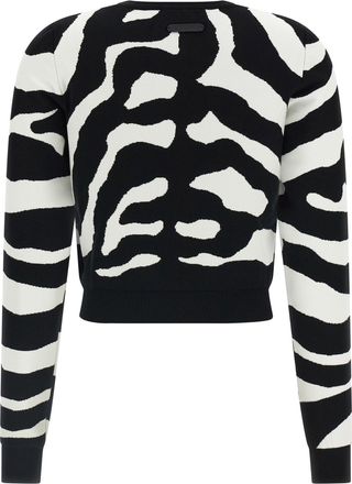 Moschino Zebra Intarsia Sweater - Black
