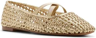 Aldo Cornelia Ballet Flat in Gold at Nordstrom, Size 8.5