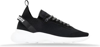 Dsquared2 Heren Veterschoenen Stijlvol Ontwerp - Heren - Sneakers - Zwart - 45 EU - Nylon - Schoenen
