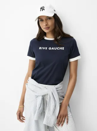 Icone Womens Parisian borough piped T-shirt