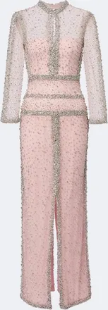 Costarellos Belina embellished tulle gown