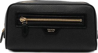 Tom Ford Leren toilettas - Zwart