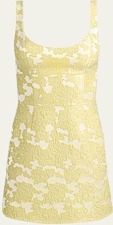 Alice & Olivia Charlotte Floral Jacquard Mini Dress