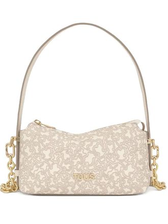 Tous logo-print shoulder bag - women - Polyurethane - One Size - Neutrals