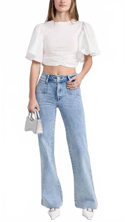 Paige Leenah Flare Jeans In Alivia