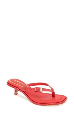Kenneth Cole Gillie Kitten Heel Slide Sandal in Red Lizard at Nordstrom Rack, Size 7.5