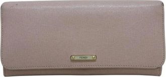 Fendi Pre-owned Wallets, female, Pink, Size: ONE SIZE Pre-owned Leather Wallet
