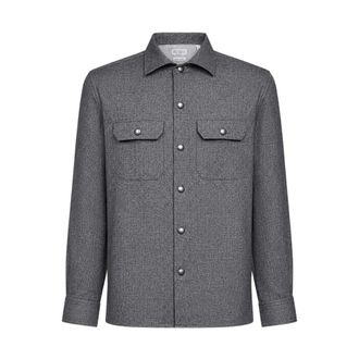 Brunello Cucinelli Hombre, Camisas, Gris, Talla: S