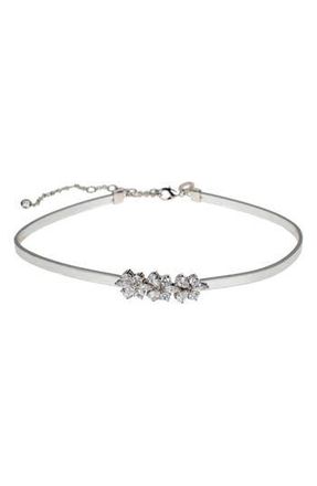 Kenneth Jay Lane Marquise & Pear CZ Cluster Choker Necklace in Silver at Nordstrom Rack