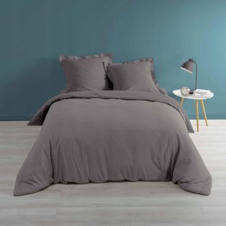 Douceur d'Int&eacute;rieur Douceur-dinterieur Funda N&oacute;rdica Percaline Antracita 240x220