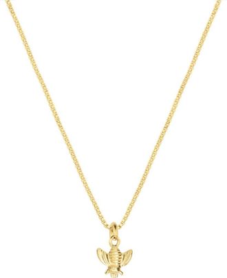 Set & Stones Bee Charm Necklace in Gold at Nordstrom, Size 16