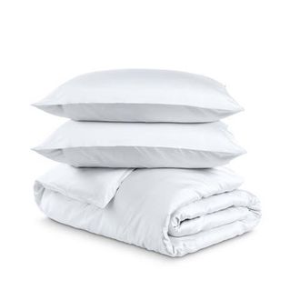 Bare Home Cooling Rayon Duvet Cover Set in White at Nordstrom, Size California King