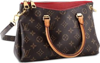 Louis Vuitton Pallas Tote BB leren schoudertas met monogram canvas - Bruin