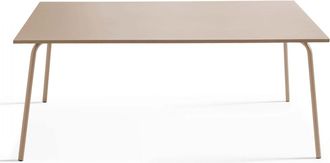 Oviala Mesa de jard&iacute;n rectangular de acero topo