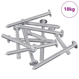 vidaXL Tornillos De Muebles 1400 Pcs Plateado Acero Vidaxl