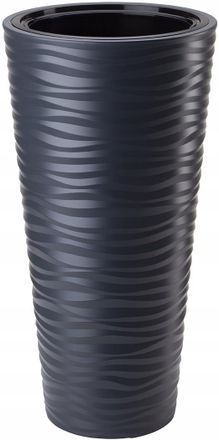 OEM Maceta Redonda Delgada Sahara Dunes De 40 Cm Antracita