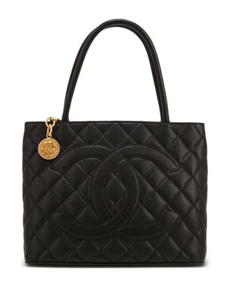 Chanel Borsa tote Medaillon trapuntata 2003 - Nero