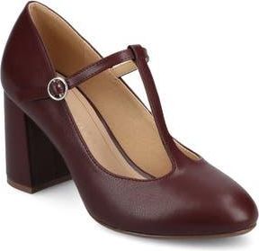 Journee Collection Talani T-Strap Pump in Oxblood at Nordstrom Rack, Size 8.5