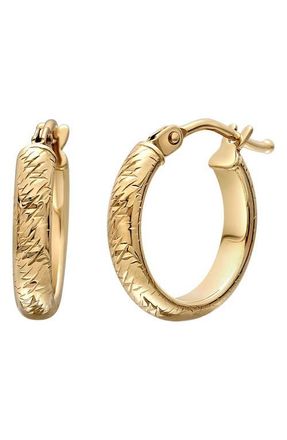Bony Levy 14K Gold Carved Hoop Earrings in 14Ky at Nordstrom