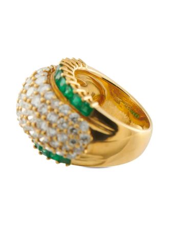 Luxury Bazaar Ring met diamant en smaragd - Goud