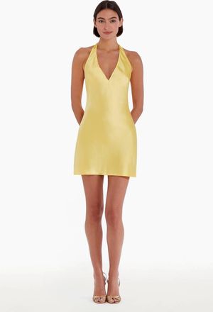 Amanda Uprichard Bondi Mini Dress In Yuzu
