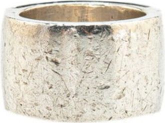 Gucci Rubber Silver 925 Band Ring (Pre-Owned)