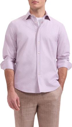 Bugatchi James OoohCotton Floral Print Button-Up Shirt in Dusty Pink at Nordstrom, Size Xxx-Large