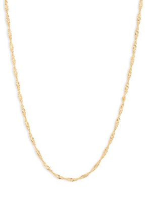 Nordstrom Rope Chain Necklace in Gold at Nordstrom