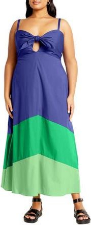 City Chic Color Love Maxi Dress in Ocean at Nordstrom Rack, Size 3Xl/26W