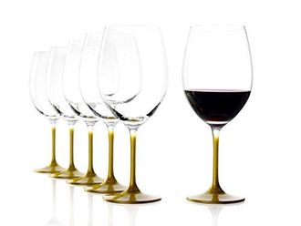 St&ouml;lzle Rotweingl&auml;ser Event 640ml in Gold I Rotweinkelche 6er Set I Weingl&auml;ser sp&uuml;lmaschinenfest I Rotwein Kelche Set bruchsicher I hochwertiges Kristallglas 