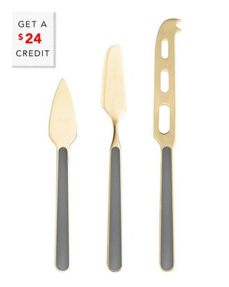 Mepra 3Pc Fantasia Cheese Knives With $24 Credit