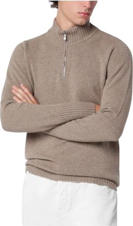 Drumohr Lupetto Con Zip ML - Heren - Coltruien - Beige - 2XL - Wol - Truien & Vesten