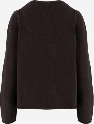 Allude Womens Cashmere Sweater Dark Brown