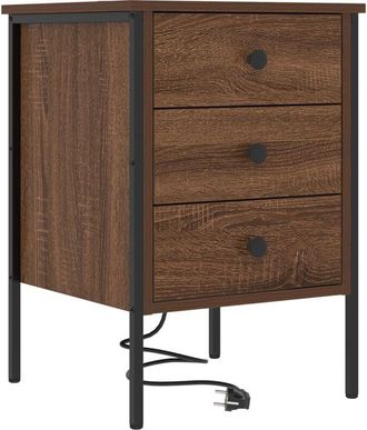 vidaXL Vidaxl - Bedside Cabinet Brown oak 42 x 41 x 61 cm Engineered wood