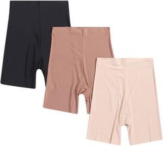 Skinny Girl Assorted 3-Pack Shaping Shorts in Black/ondine Blush/sable Rose at Nordstrom Rack, Size X-Large