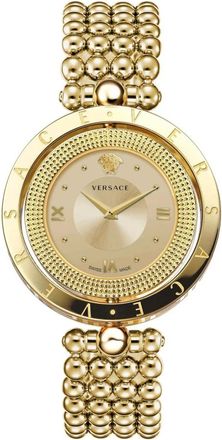 Versace Rond Analoog Horloge - Dames - Horloges - Geel - ONE Size - Accessoires