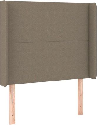 vidaXL Cabecero Con Led De Tela Gris Taupe 103x16x118/128 Cm Vidaxl