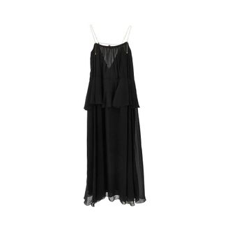 Chlo&eacute; Silk georgette long dress Woman 36