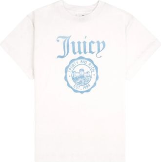 Juicy Couture Emblem Essentials Tee - Dames - T-shirts - Wit - XS - Katoen - Tops