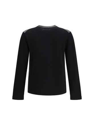 Maison Margiela Merino Wool Crew-Neck Sweater - Black