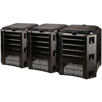 Prosperplast Compostador 1200 L Compogreen Module De Pl&aacute;stico En Color Negro, 82,6 (alto) X 198 (ancho) X 71,9 (profundo) Cms - Negro