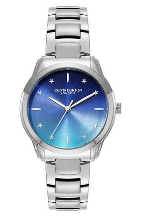 Olivia Burton Color Wave Bracelet Watch, 36mm in Silver at Nordstrom