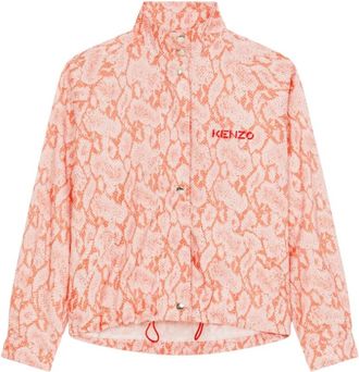 Kenzo Python-Pattern Zip Jacket - Dames - Zomerjassen - Veelkleurig - S - Polyester - Jassen